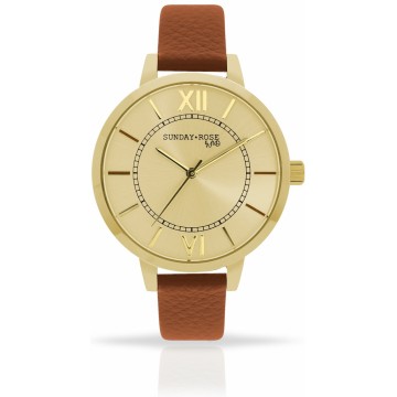 Náramkové hodinky JVD Sunday Rose Classic GOLDEN BROWN Náramkové hodinky JVD Sunday Rose Classic GOLDEN BROWN