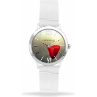 Náramkové hodinky JVD SUNDAY Rose Darling POPPY White