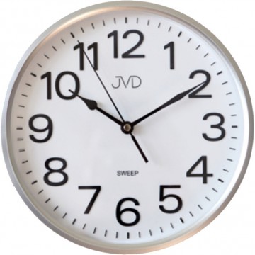 Nástenné hodiny JVD HP683.1 strieborné, sweep, 26cm