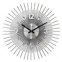 Nástenné dekoračné hodiny JVD HT114.3, 45cm strieborná