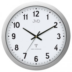Rádiom riadené nástenné hodiny JVD RH652.1, strieborná 40cm