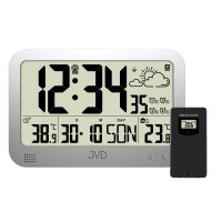Digitálne rádiom riadené hodiny JVD RB3565.2, biela
