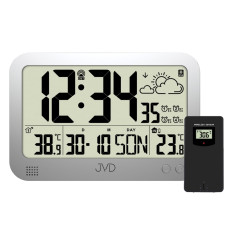 Digitálne rádiom riadené hodiny JVD RB3565.2, biela