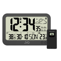 Digitálne rádiom riadené hodiny JVD RB3565.1, čierne 