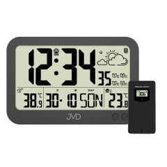 Digitálne rádiom riadené hodiny JVD RB3565.1, čierne 