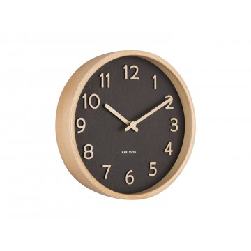 Drevené nástenné hodiny Karlsson KA5851, čierna 22cm