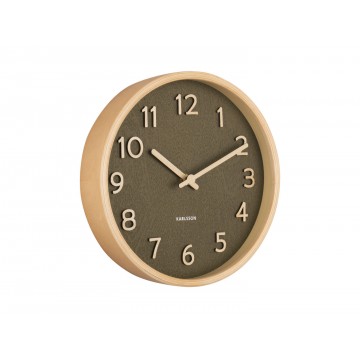 Drevené nástenné hodiny Karlsson KA5851MG, zelená 22cm  