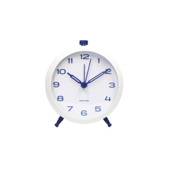 Budík Button Retro Karlsson KA6143BL, 10cm