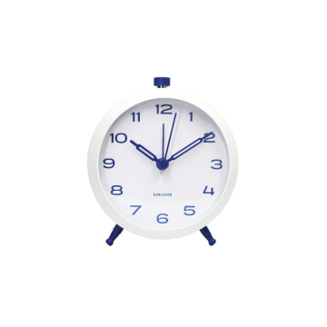 Budík Button Retro Karlsson KA6143BL, 10cm Budík Button Retro Karlsson KA6143BL, 10cm