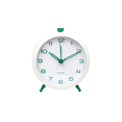 Budík Button Retro Karlsson KA6143GR, 10cm
