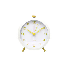 Budík Button Retro Karlsson KA6143YE, 10cm