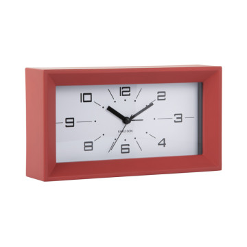 Budík Lujo Rectangle Karlsson KA6066RD, 20cm