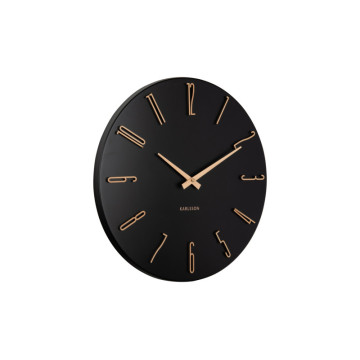 Dizajnové kovové hodiny Karlsson Esmerado KA6072BK (40 cm) – Matná čierna