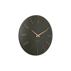 Nástenné hodiny Karlsson Esmerado KA6072GR (40 cm) - tmavozelené (Luxury Green)