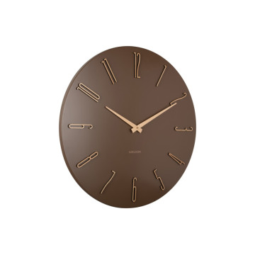 Nástenné hodiny Karlsson Esmerado KA6073BR – 60 cm, tichý chod
