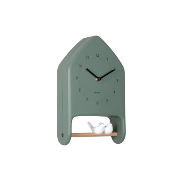 Nástenné hodiny Love Birds Karlsson KA6130GR, 32cm