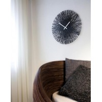 Nástenné hodiny Koziol SILK transparentná červená, 45cm