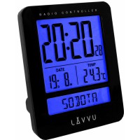 Digitálny budík riadený rádiovým signálom LAVVU LAR0021 Duo Black