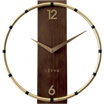 Nástenné hodiny LAVVU COMPASS Wood LCT1090, 31cm