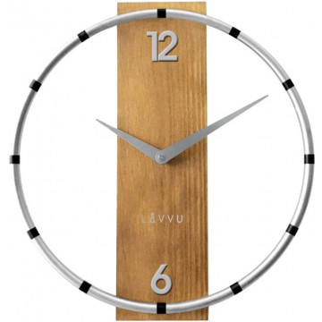 Nástenné hodiny LAVVU COMPASS Wood LCT1091, 31cm