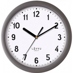 Nástenné hodiny LAVVU BASIC LCS2021 Metallic Grey, 25cm