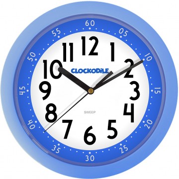 Nástenné detské hodiny CLOCKODILE CCS2010, modré 25cm