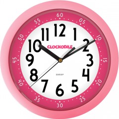 Nástenné detské hodiny CLOCKODILE CCS2011, ružové 25cm