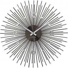 Nástenné hodiny Lavvu LCT1143 Crystal Lines antracitové, 49 cm