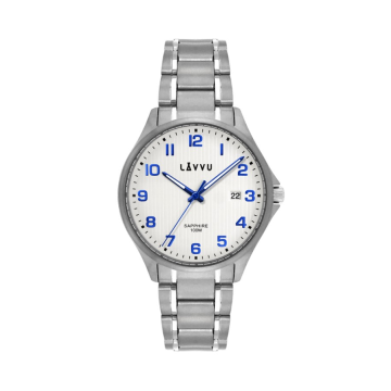 Titánové pánske hodinky so zafírovým sklom Lavvu LWM0150, Titanium Lille Hammer White
