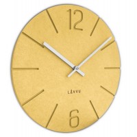 Drevené hodiny LAVVU Natur LCT5026, žlta 34cm