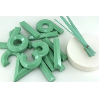 Nalepovacie nástenné hodiny, MPM 3771.40, zelené mint, 60cm