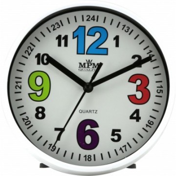 Nástenné hodiny MPM, 3685.00 - biela, 15cm Nástenné hodiny MPM, 3685.00 - biela, 15cm