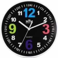 Nástenné hodiny MPM, 3686.90- čierna, 20cm