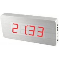 Digitálny LED budík/ hodiny MPM s dátumom a teplomerom 3672.50, red led, 25cm Digitálny LED budík/ hodiny MPM s dátumom a teplomerom 3672.50, red led, 25cm