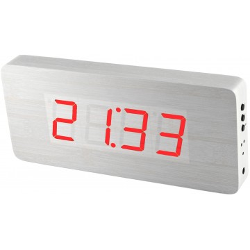 Digitálny LED budík/ hodiny MPM s dátumom a teplomerom 3672.50, red led, 25cm Digitálny LED budík/ hodiny MPM s dátumom a teplomerom 3672.50, red led, 25cm
