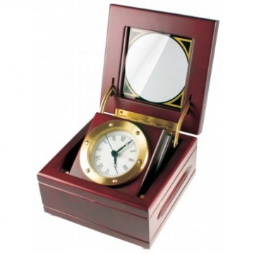 Stolové hodiny MPM, E03.2204.55.W - gaštan, 15cm