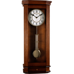 Drevené nástenné hodiny s kyvadlom MPM E03.3892.50, 62cm