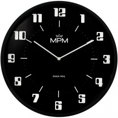 Nástenné hodiny MPM, 4206 retro čierna 