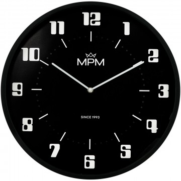 Nástenné hodiny MPM, 4206 retro čierna Nástenné hodiny MPM, 4206 retro čierna