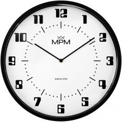 Nástenné hodiny MPM, 4206 retro biela