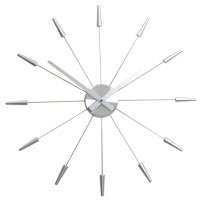Hodiny na stenu Nextime Plug Inn 2610zi Silver 60cm Hodiny na stenu Nextime Plug Inn 2610zi Silver 60cm