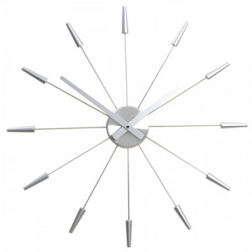 Hodiny na stenu Nextime Plug Inn 2610zi Silver 60cm Hodiny na stenu Nextime Plug Inn 2610zi Silver 60cm