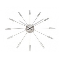 Hodiny na stenu Nextime Plug Inn 2610zi Silver 60cm Hodiny na stenu Nextime Plug Inn 2610zi Silver 60cm