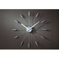 Hodiny na stenu Nextime Plug Inn 2610zi Silver 60cm Hodiny na stenu Nextime Plug Inn 2610zi Silver 60cm