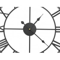 Retro nástenné hodiny, čierne, 48 cm