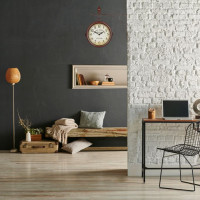 Staničné hodiny obojstranné RD39582 hneda, 22cm