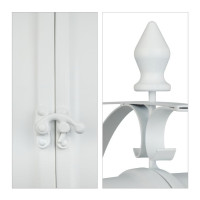 Staničné hodiny obojstranné RD39581 biela, 22cm