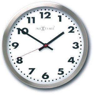 E-shop Designové nástenné hodiny Nextime Arabic White 34cm