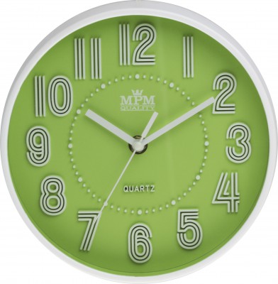 E-shop Detské nástenné hodiny MPM, 3228.40 - zelená, 20cm