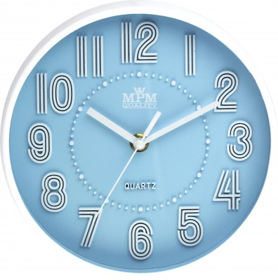 E-shop Detské nástenné hodiny MPM, 3228.30 - modrá, 20cm